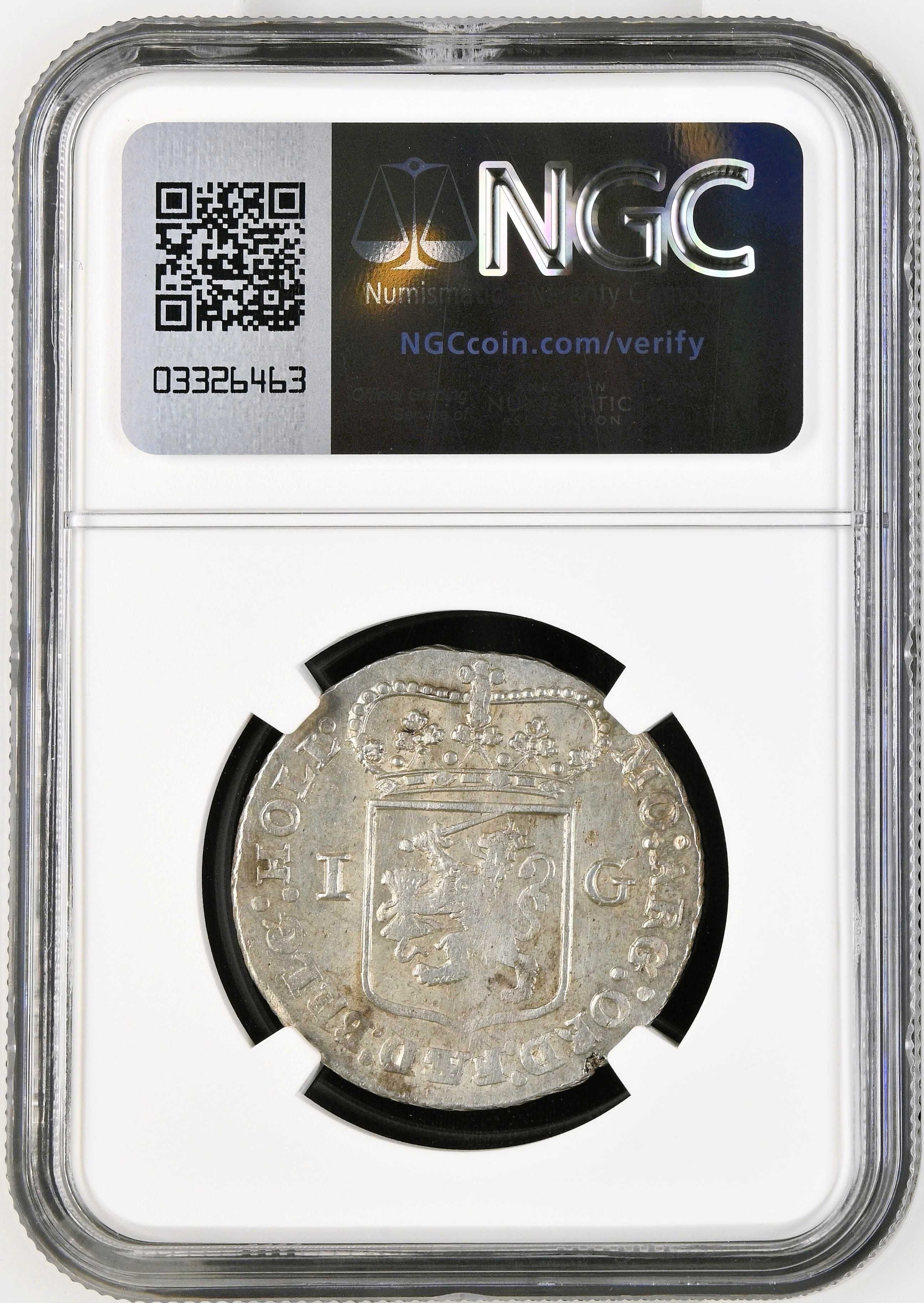 moeda prata 1794 Holanda certificada NGC MS62