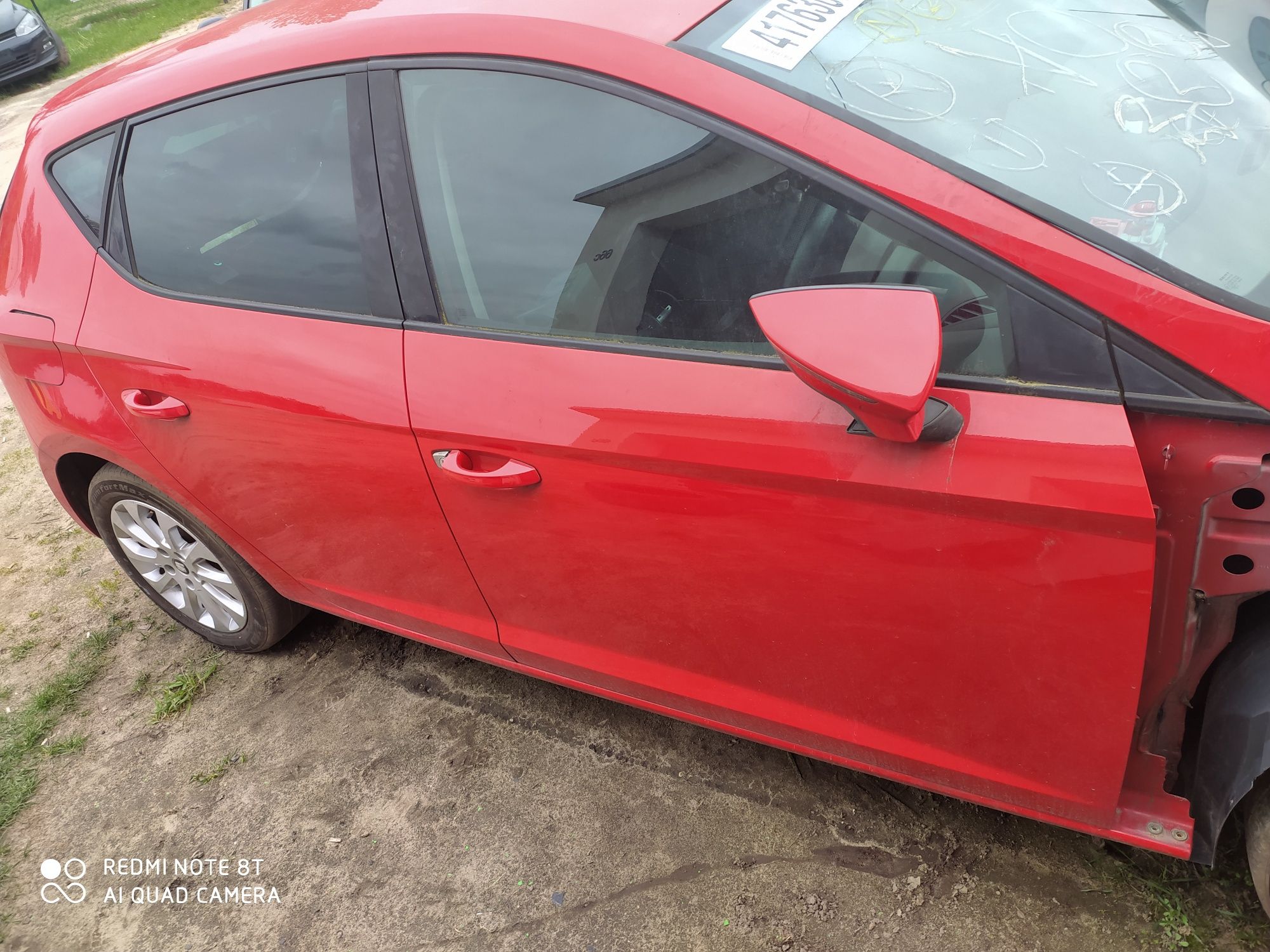 SEAT LEON 5F III LS3H Drzwi prawe przód H.B Kolor 15r czerwone