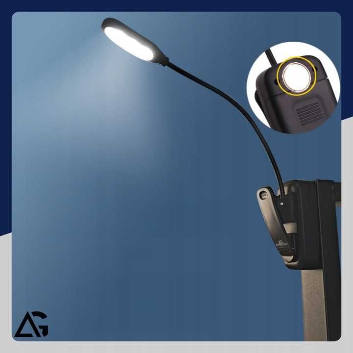 Lampka do czytania książek LED nocna biurkowa bezprzewodowa z klipsem