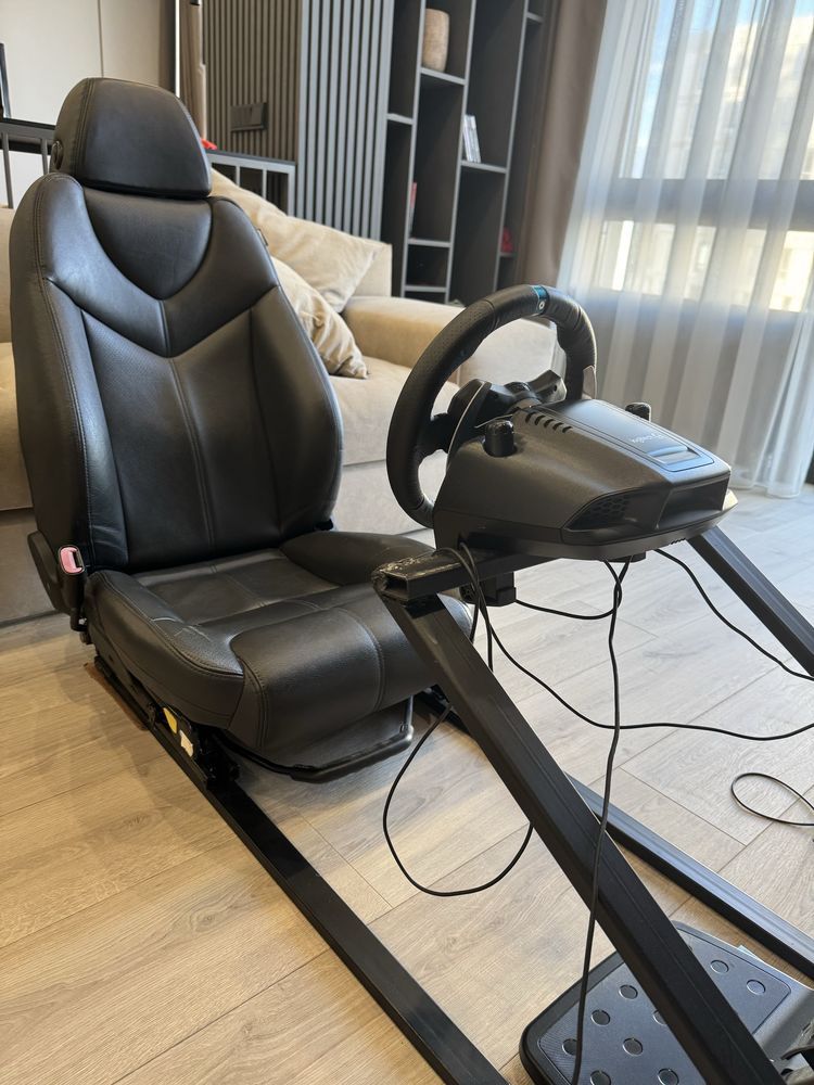 Комплект logitech g29  руль педалі + крісло шкіряне alpha romeo