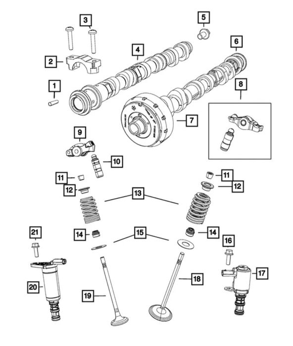 Jeep grand Cherokee WK2/WL 16-25 05047883AC гідрокомпенсатор вала прав