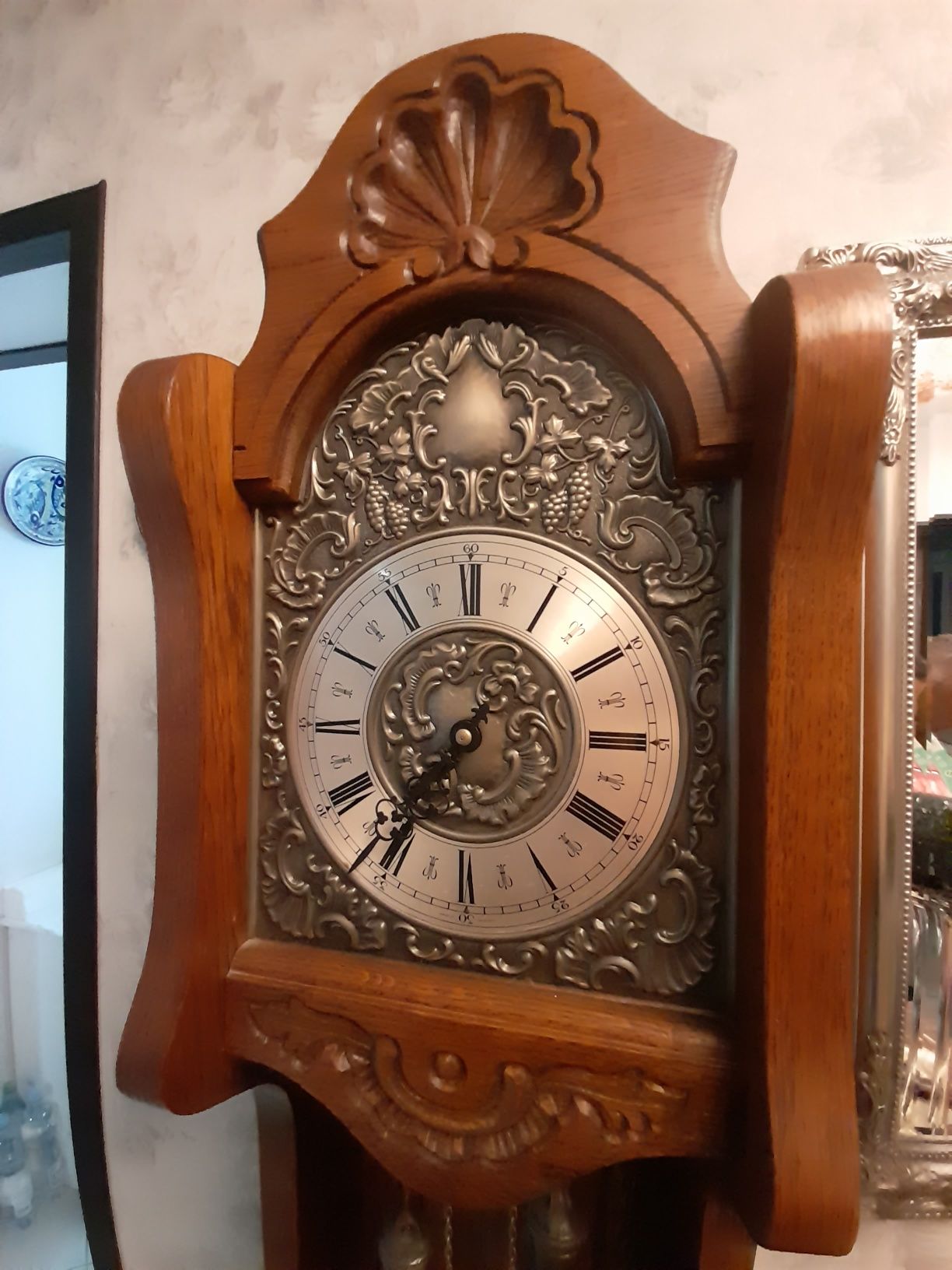 Zegar stojący drewno antyk