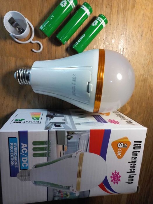 лампа аварійна акумуляторна E27 аварийная аккумуляторная 30W