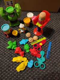 Zestaw ciastolina Play doh Hulk Iron Man fryzjer dinozaury