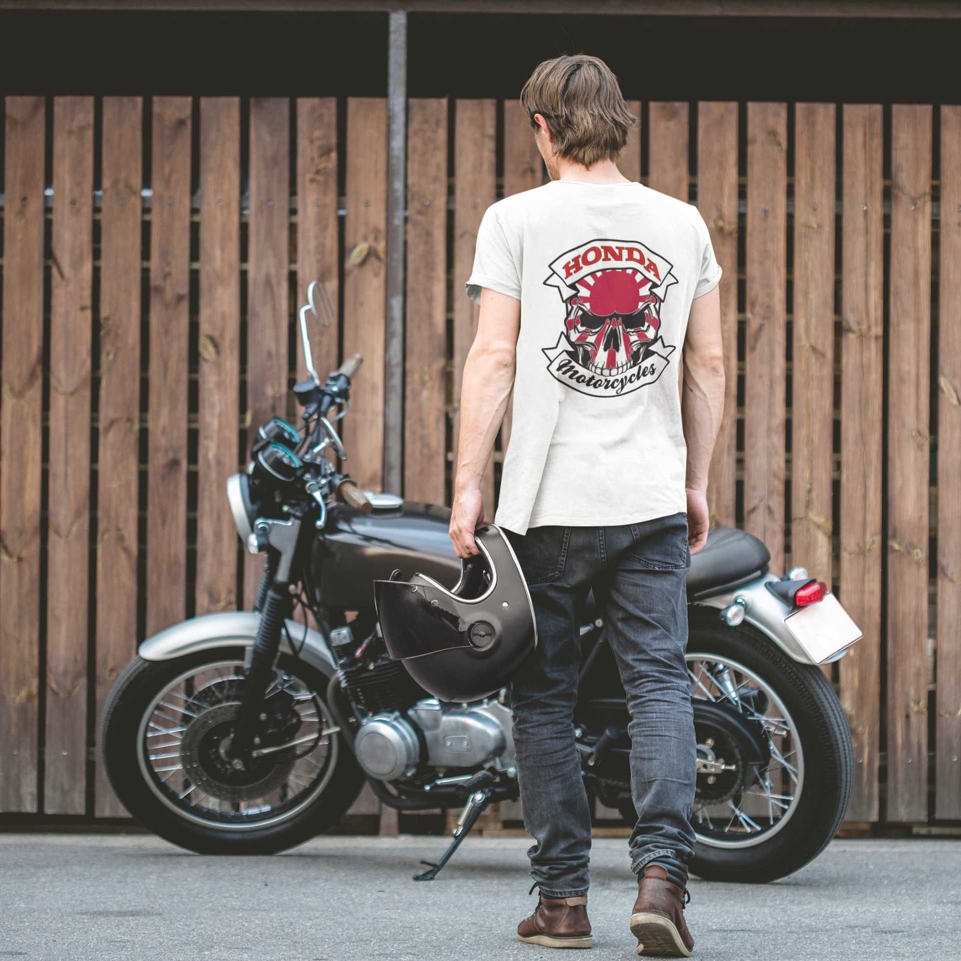 T-shirt Honda Motorcycles Skull