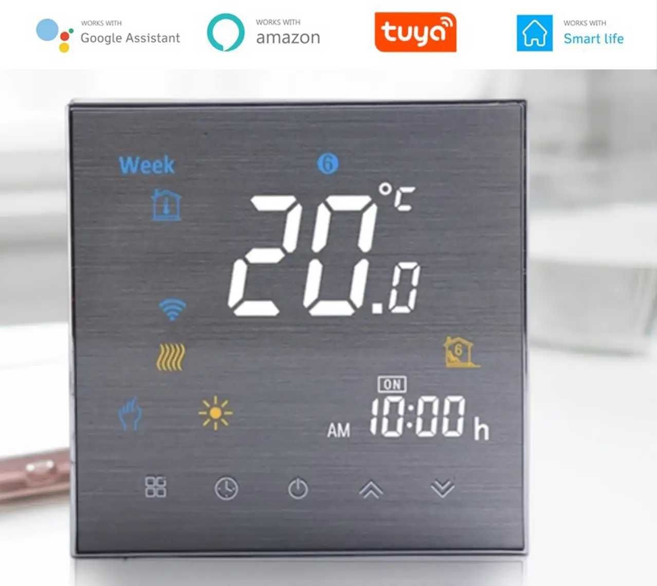 Термостат Becasmart BHT-3000GBLW WIFI терморегулятор