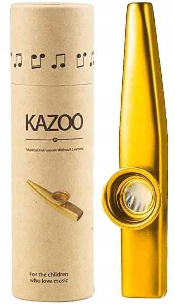 Harmonijka ustna GOLDEN BLUES + metalowe Kazoo