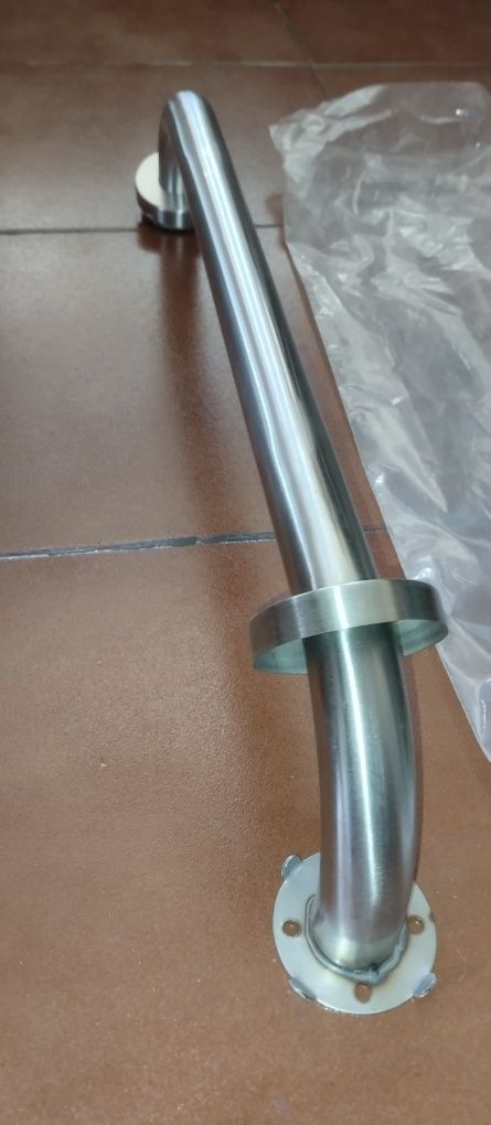 Barra apoio casa banho inox e colchão anti escaras novo 60 cm nova