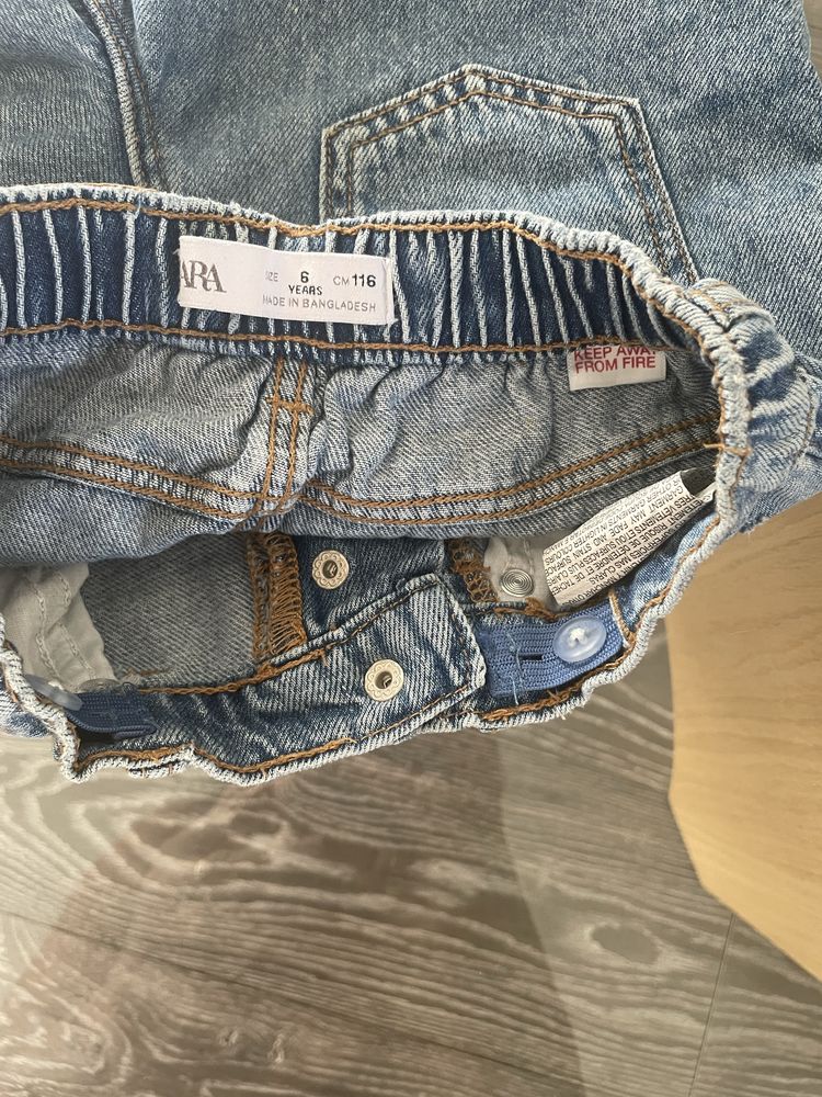 Spodenki Zara jeans r.116 6 lat
