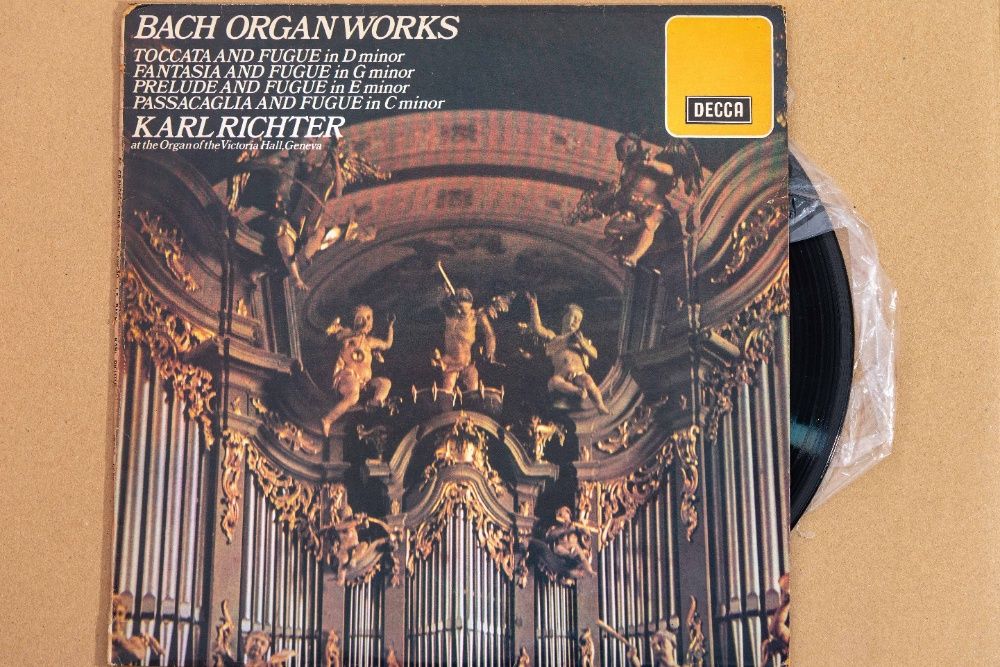 LP vinyl disc, Bach organworks,year 1960