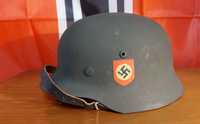 PROMOÇÃO--Stahlhelm Capacete M-40 WAFFEN SS Alemanha nazi suástica