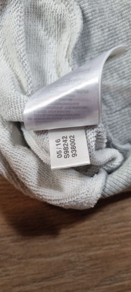 Bluza damska Adidas, z kapturem, hoodie, logo, lampasy, szara