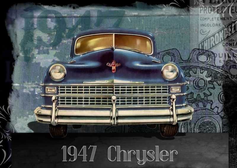Vintage - Samochody  duży poster 50x40 cm na ścianę
