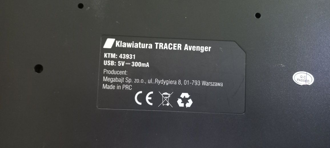 Klawiatura gamingowa Tracer Avenger