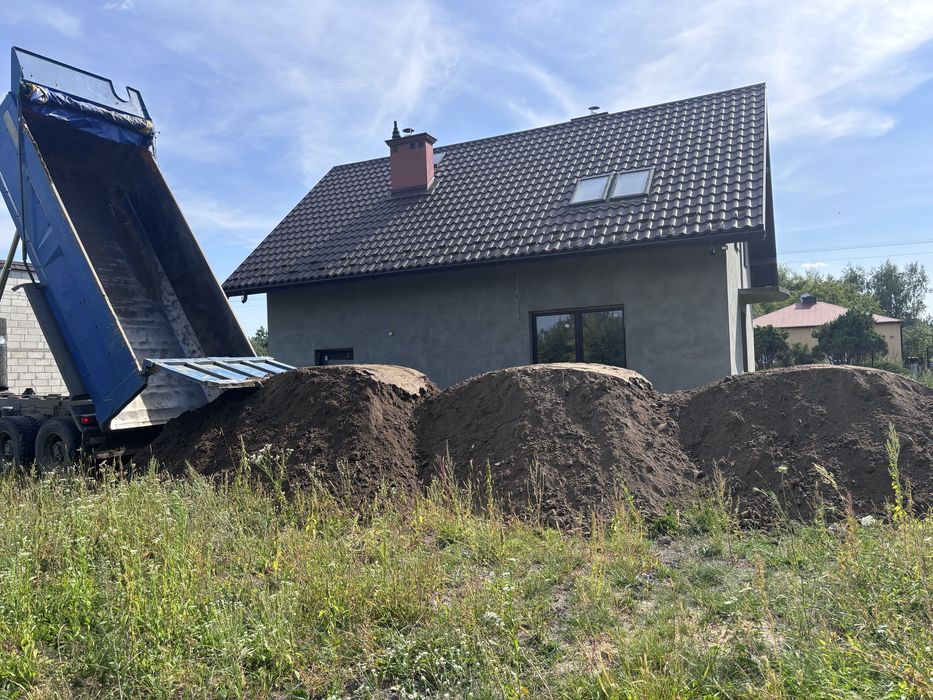 Ziemia ogrodowa lub pod trawnik, piasek podsypkowy i budowlany