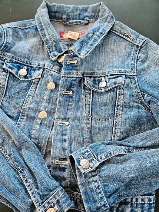 Kurtka jeansowa krótka roz 128 dla dziewczynki