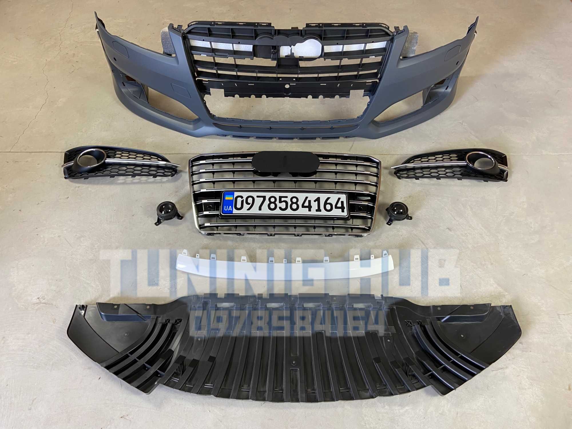 бампер Audi A8 D4 2014-2017 S-Line передний ауди а8 решетка радиатора