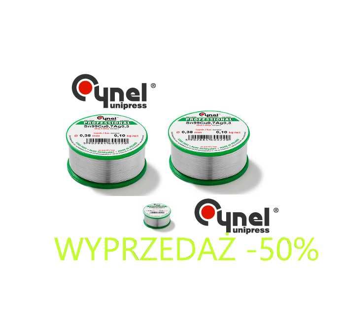 CYNEL bezołowiowe spoiwo Lutownicze, Lut CYNA  Sn99Cu0,7Ag0,3 PRO