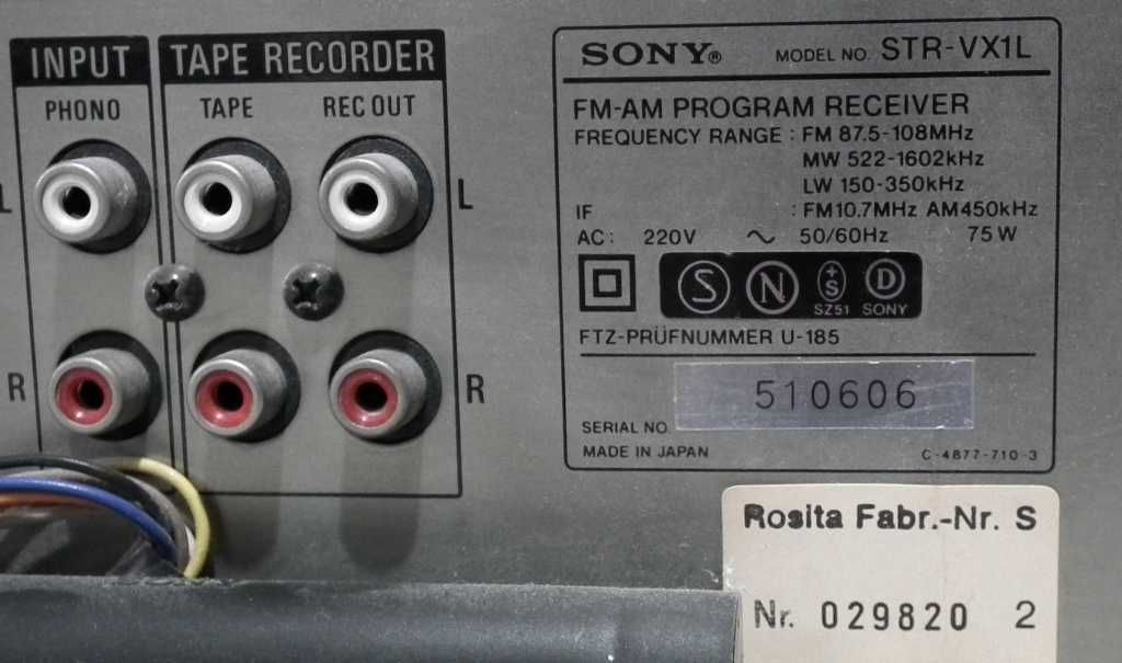 Sony amplituner Japan