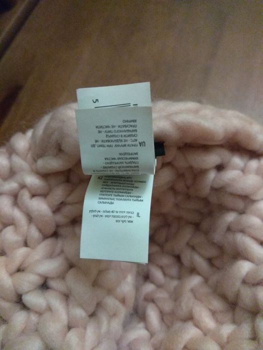 Reserved Komplet czapka i komin Jasny Róż