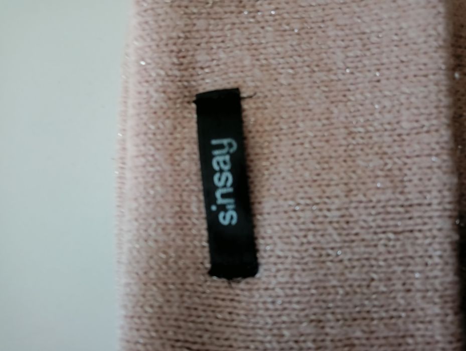 KompletCzapka i komin, pudrowy róż, oraz komin biały, Cena 15