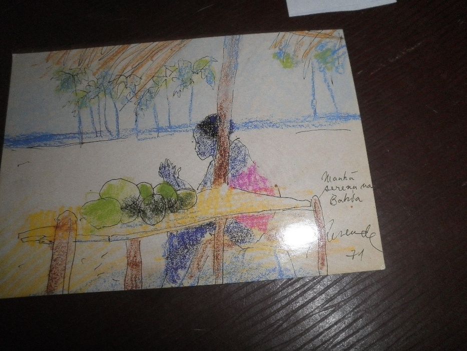 Júlio Resende-pintor-autógrafo em postal