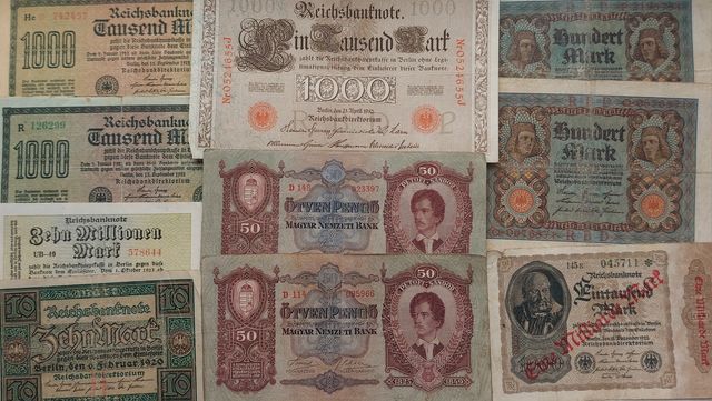 Набор банкнот мира 1910 - 1932 годов 10 бон