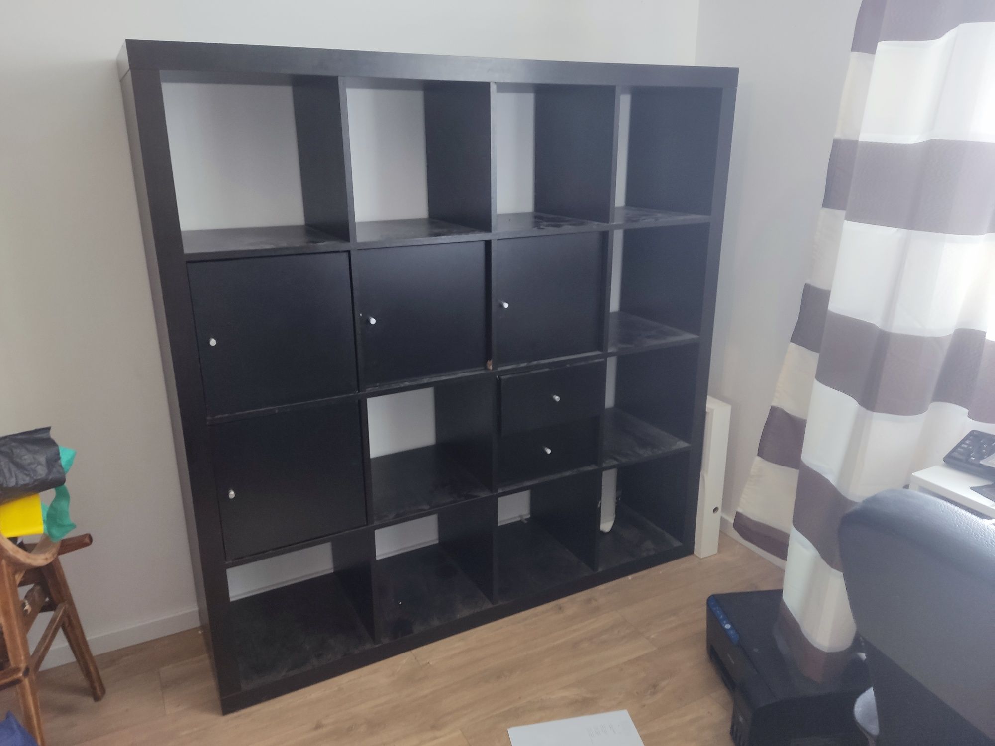 Regał kallax 4x4 Ikea ciemny