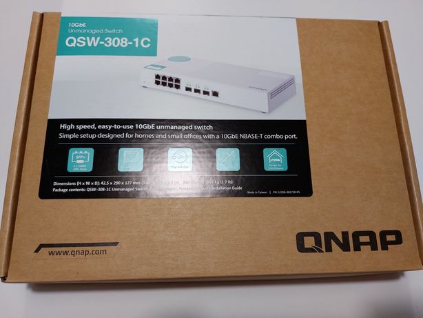 Nowy switch przełącznik Qnap QSW-308-1C 11 2x 10G SFP+, 1x 10GbE