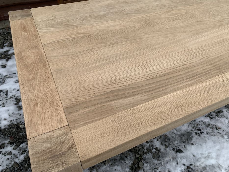 Stół dębowy oczyszczony prosty 160 cm