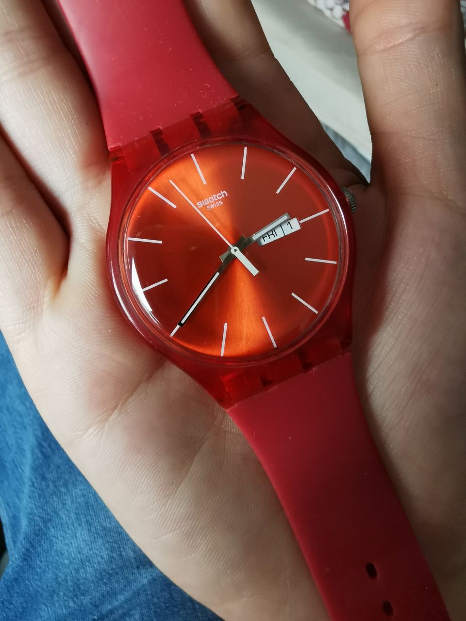 Zegarek swatch New gent czerwony Red rebel unisex