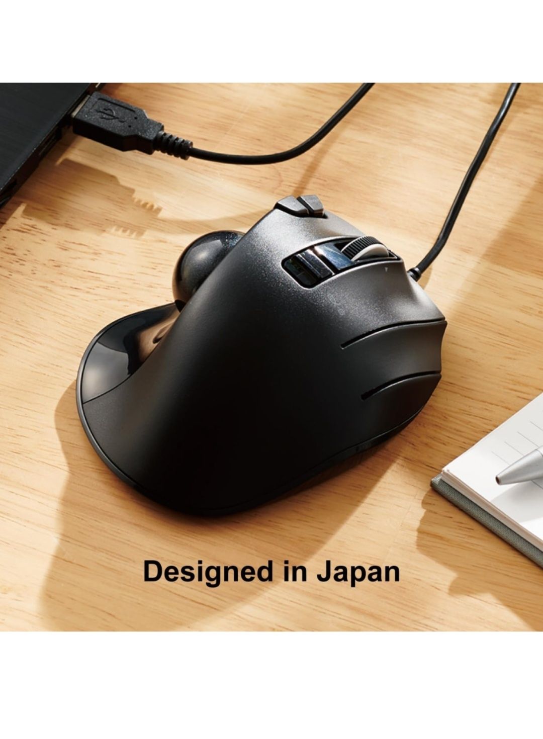 ELECOM Przewodowa, łatwa kontrola kciukiem, mysz Trackball