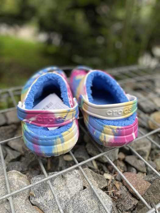 РОЗПРОДАЖ Утеплені крокси Crocs зимові тапки капці голубі Оригінал