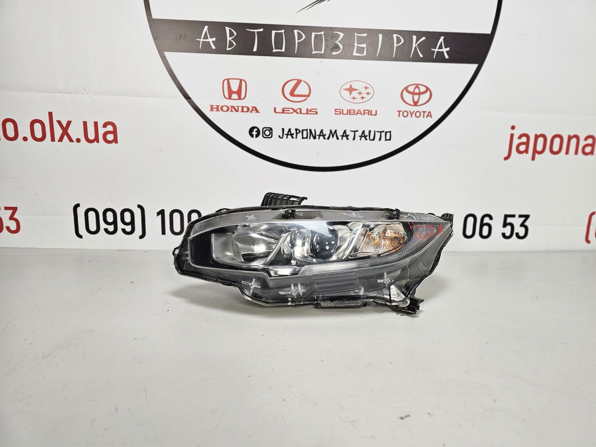 Ліва фара галоген Honda Civic X 2016-.. 33150TBAA01