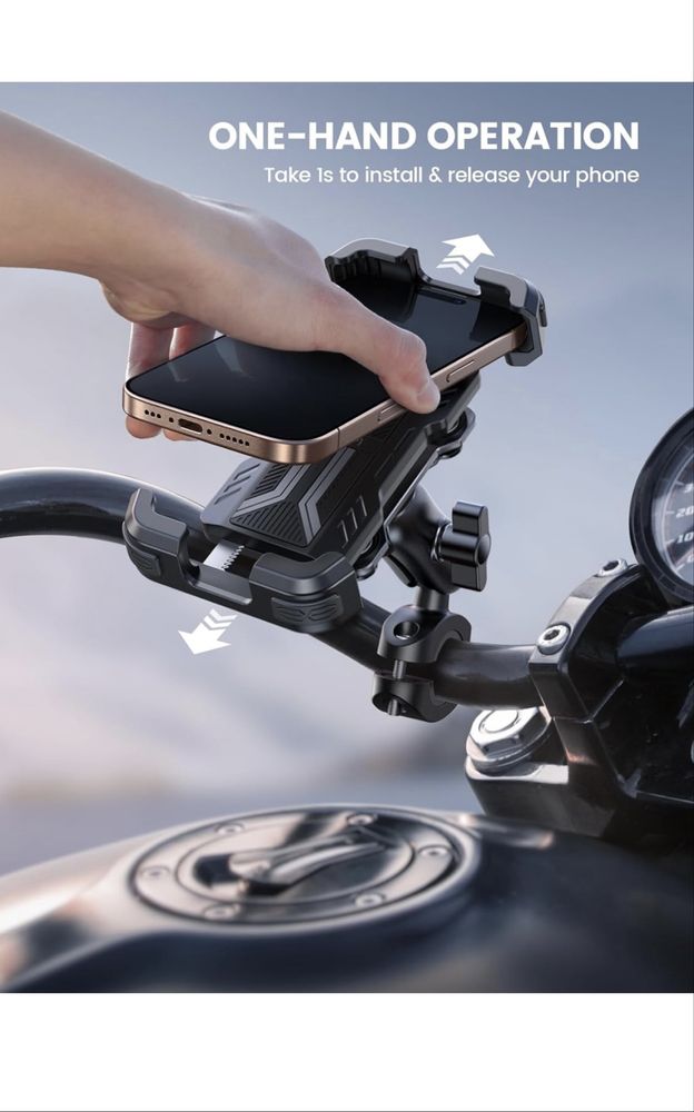 Lamicall Uchwyt na telefon dla motocykli aluminium.