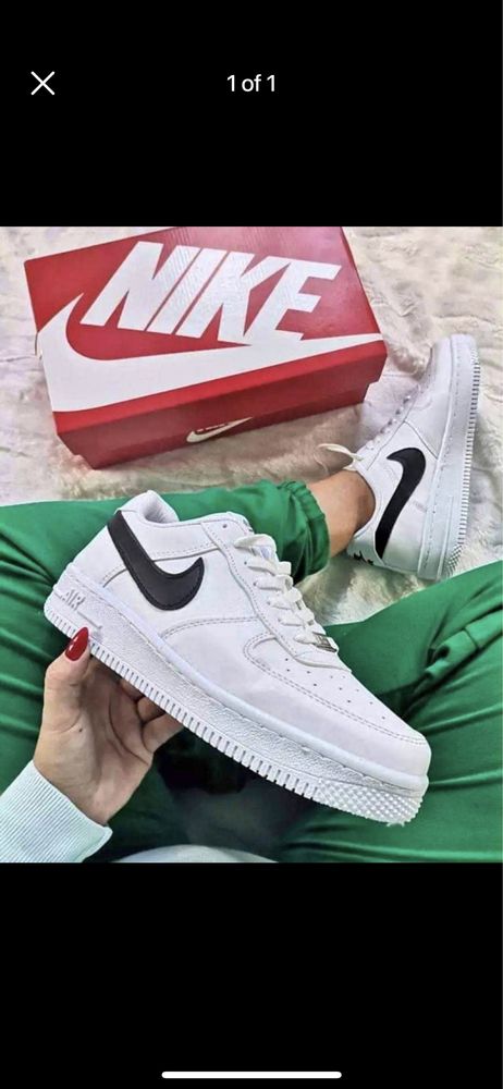 Nike Air Force biały czarne