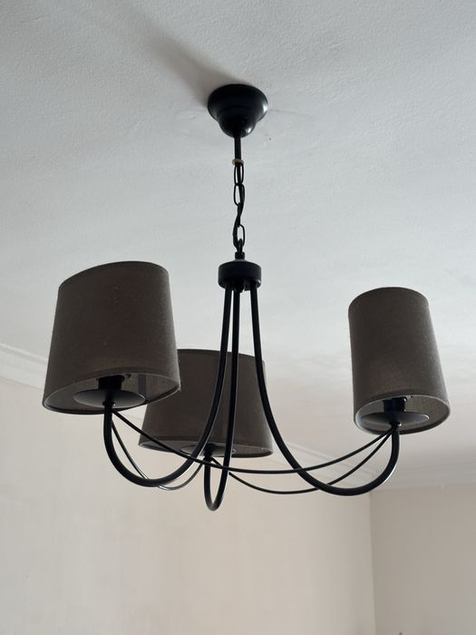 Candeeiro tecto 3 velas