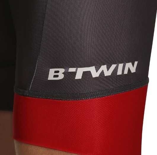 B'TWIN Spodenki Rowerowe z Szelkami i Wkładką BIBSHORT 500 # L