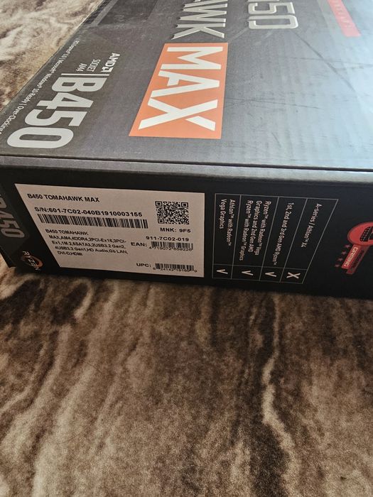 Комплект: MSI B450 Tomahawk max. Saphire RX590 nitro. Amd Ryzen 5 3600