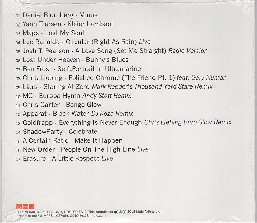 Mute Tonal Evidence 4.0: New Order Goldfrapp Liars