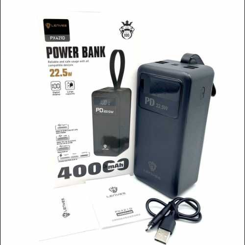 Внешний аккумулятор Power bank LENYES PX421D PD22,5W 40000mAh батарея