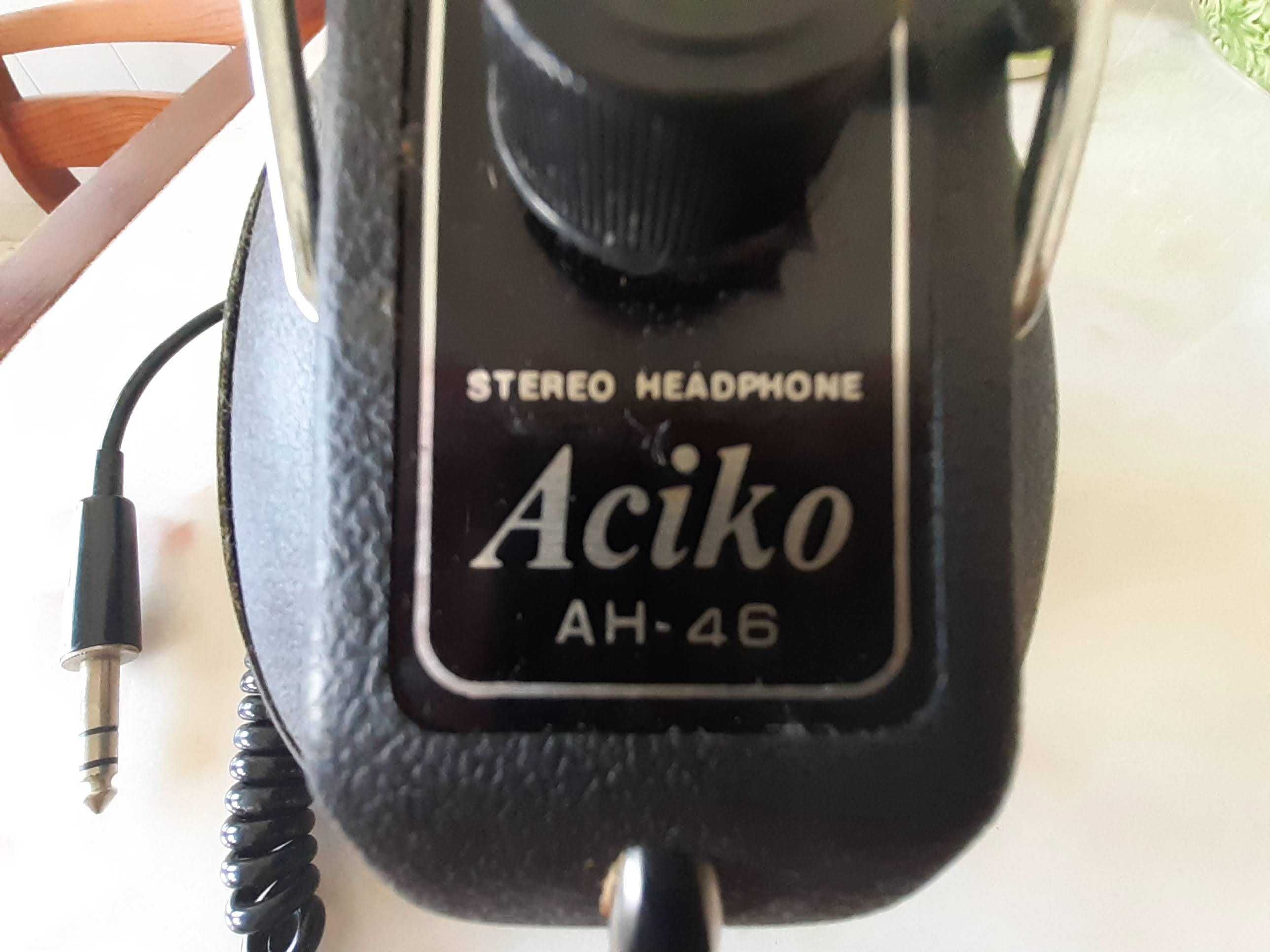 HeadPhones Stereo, Marca Aciko, Modelo AH-46, anos 80, em bom estado