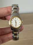 Seiko zegarek damski vintage stebrno zloty