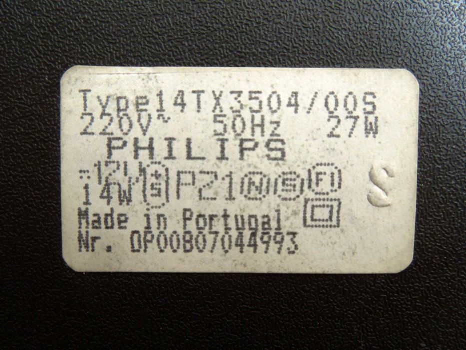 Televisor vintage ano 1984 - Philips TX 14''- 35cm preto e branco