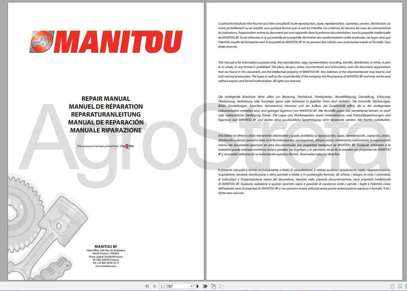Katalog Części Manitou Maszyny Wózki Instrukcje PEŁNA WERSJA 40GB