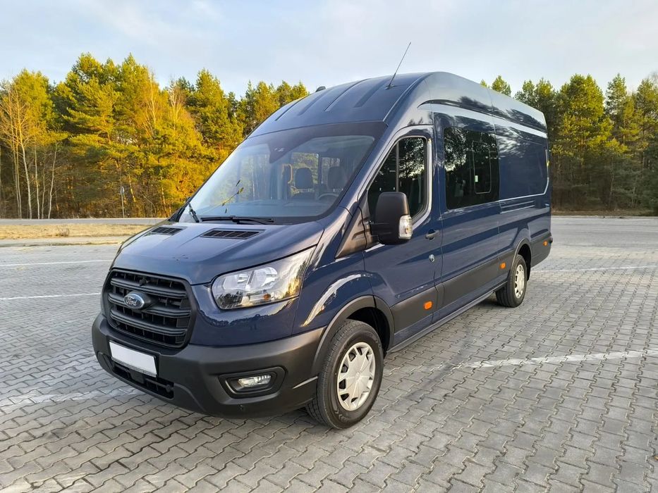 Ford Transit L4H3 6-osób Jumbo, Brygadowy, Doka, Polski Salon!  Przebieg 56 tyś km!