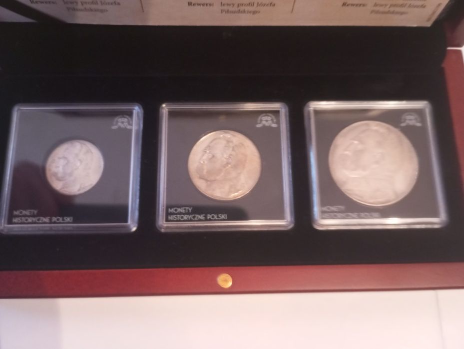 Zestaw monet Srebrnych 2zl,5zl.10zl. z Józef Piłsudski