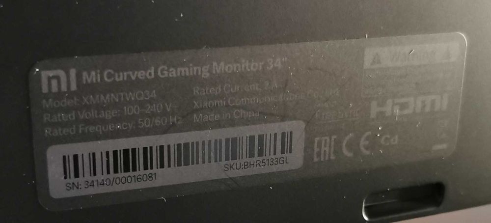 Monitor XIAOMI Mi Curved Gaming 34" 3440x1440px Czytaj opis