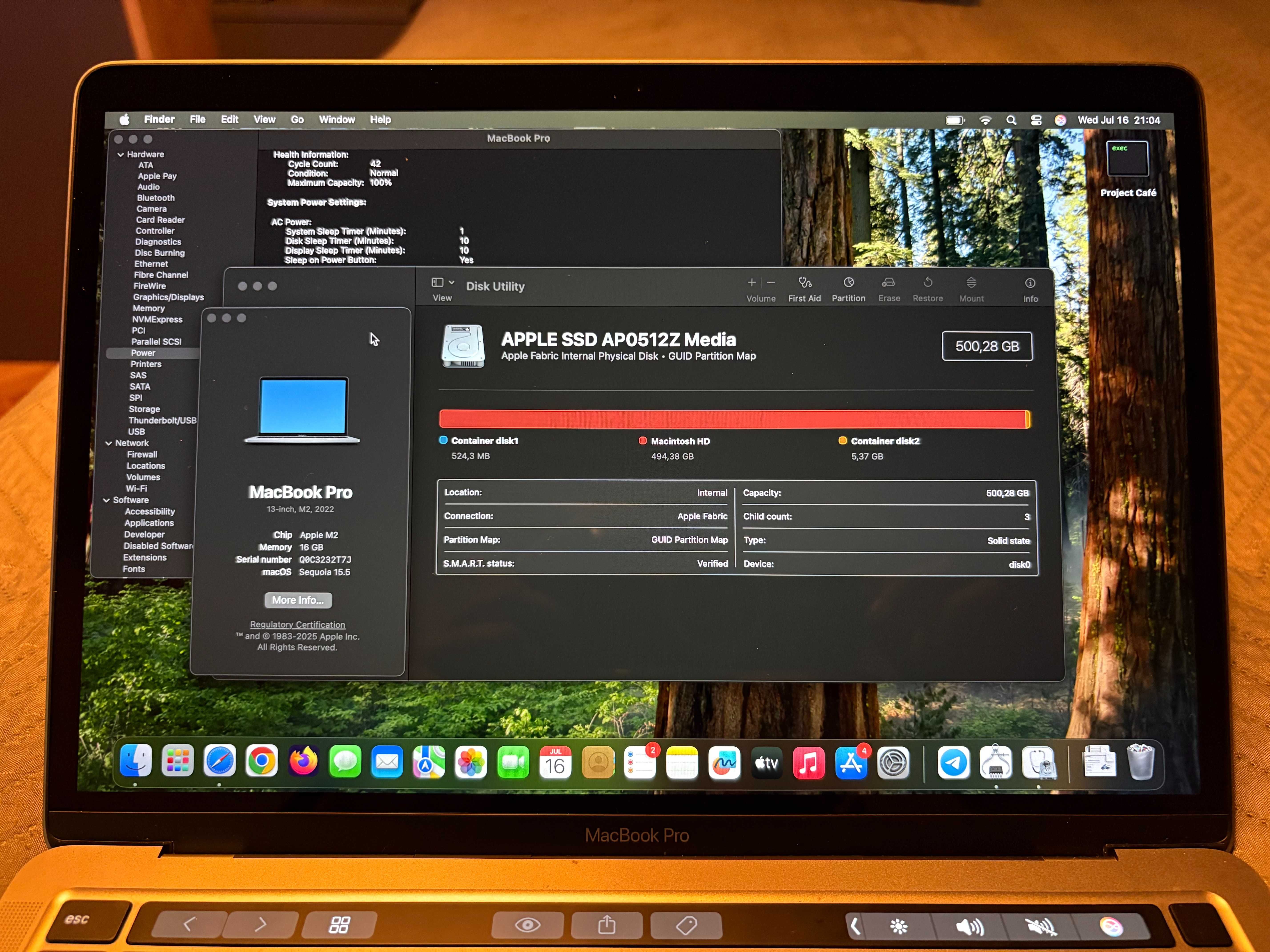Laptop Apple MacBook Pro 13,3" 2022 Touchbar M2 / 16GB / 512GB srebrny