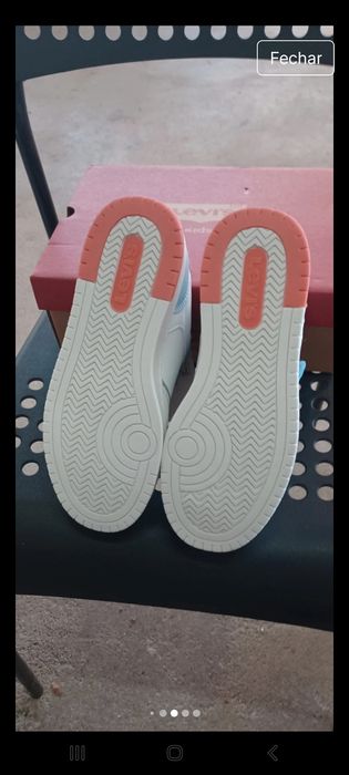 Sapatilhas Levi's Kick White Pastel Blue  N34